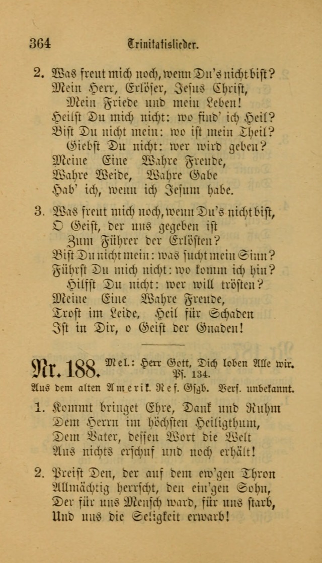 Deutsches Gesangbuch: eine auswahl geistlicher Lieder aus allen Zeiten der Christlichen Kirche für kirchliche und häusliche Gebrauch (Neue, verb. und verm. Aufl) page 364