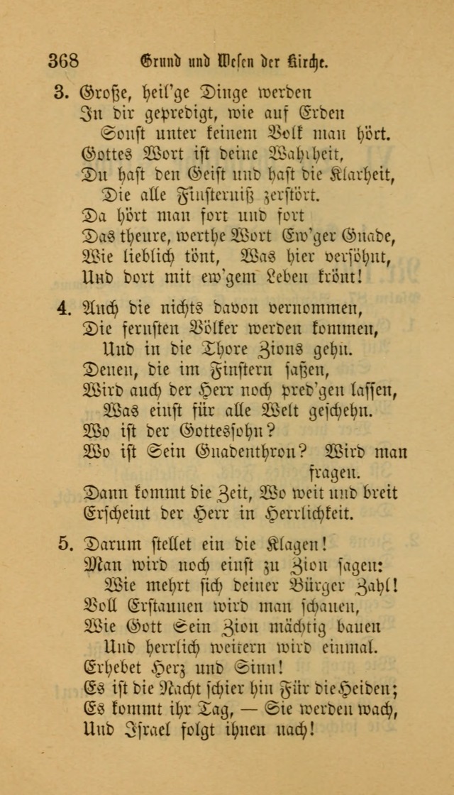 Deutsches Gesangbuch: eine auswahl geistlicher Lieder aus allen Zeiten der Christlichen Kirche für kirchliche und häusliche Gebrauch (Neue, verb. und verm. Aufl) page 368