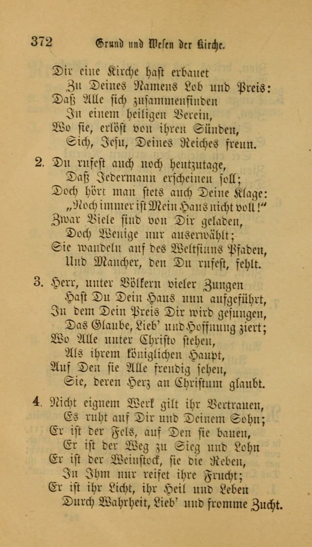 Deutsches Gesangbuch: eine auswahl geistlicher Lieder aus allen Zeiten der Christlichen Kirche für kirchliche und häusliche Gebrauch (Neue, verb. und verm. Aufl) page 372