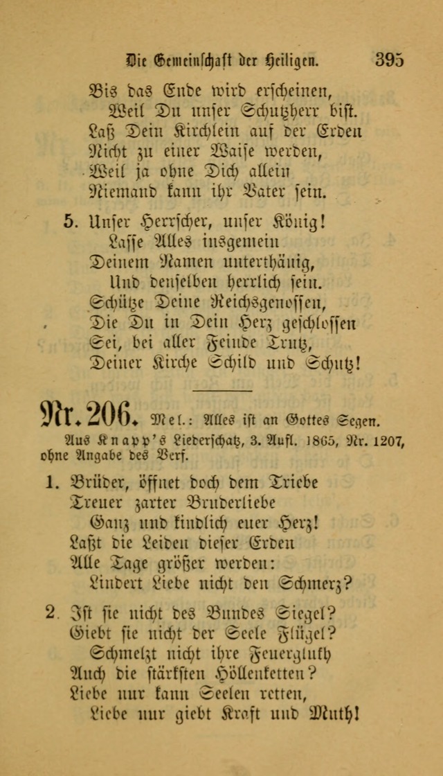 Deutsches Gesangbuch: eine auswahl geistlicher Lieder aus allen Zeiten der Christlichen Kirche für kirchliche und häusliche Gebrauch (Neue, verb. und verm. Aufl) page 395