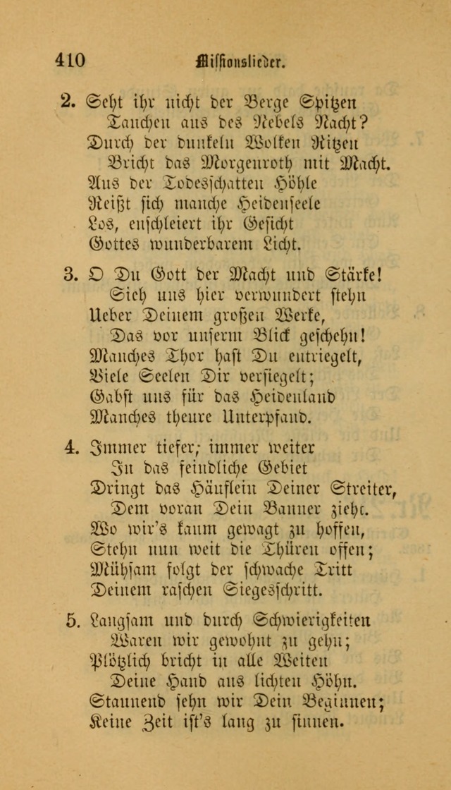 Deutsches Gesangbuch: eine auswahl geistlicher Lieder aus allen Zeiten der Christlichen Kirche für kirchliche und häusliche Gebrauch (Neue, verb. und verm. Aufl) page 410