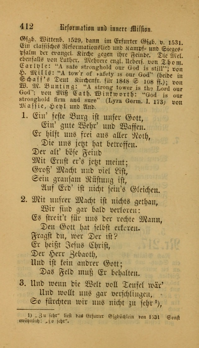 Deutsches Gesangbuch: eine auswahl geistlicher Lieder aus allen Zeiten der Christlichen Kirche für kirchliche und häusliche Gebrauch (Neue, verb. und verm. Aufl) page 412