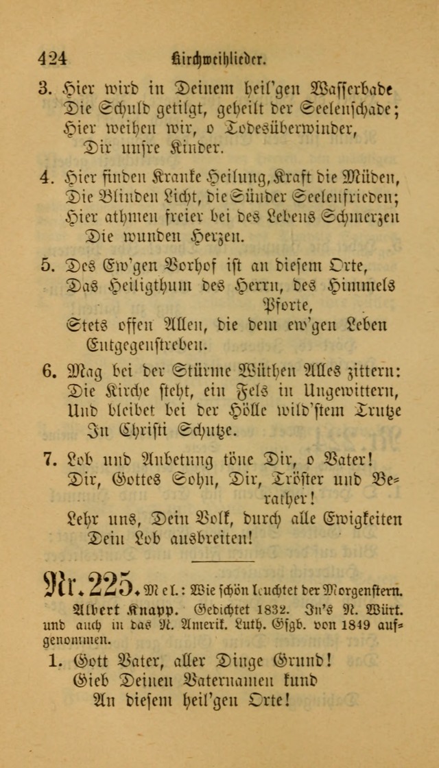 Deutsches Gesangbuch: eine auswahl geistlicher Lieder aus allen Zeiten der Christlichen Kirche für kirchliche und häusliche Gebrauch (Neue, verb. und verm. Aufl) page 424