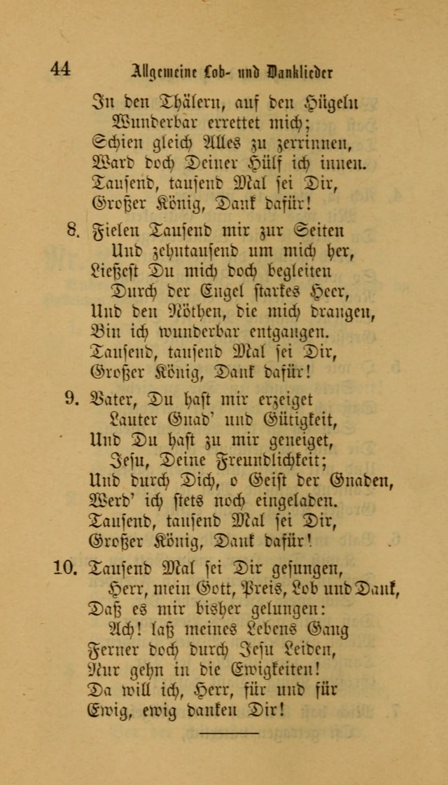 Deutsches Gesangbuch: eine auswahl geistlicher Lieder aus allen Zeiten der Christlichen Kirche für kirchliche und häusliche Gebrauch (Neue, verb. und verm. Aufl) page 44