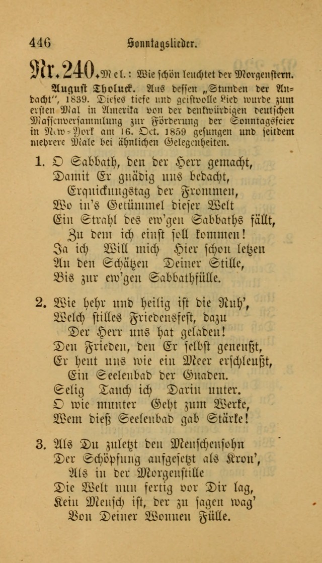 Deutsches Gesangbuch: eine auswahl geistlicher Lieder aus allen Zeiten der Christlichen Kirche für kirchliche und häusliche Gebrauch (Neue, verb. und verm. Aufl) page 446