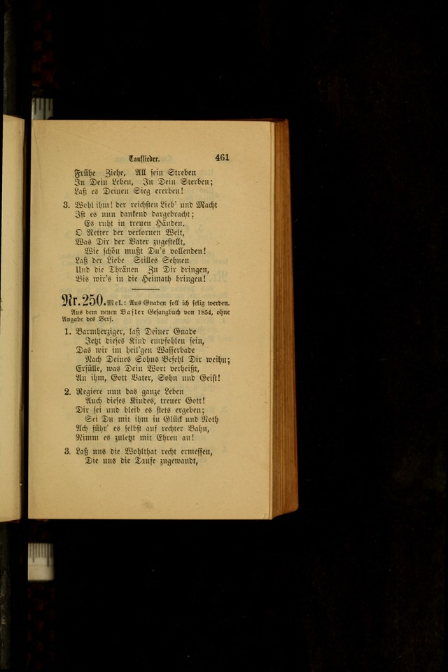 Deutsches Gesangbuch: eine auswahl geistlicher Lieder aus allen Zeiten der Christlichen Kirche für kirchliche und häusliche Gebrauch (Neue, verb. und verm. Aufl) page 461