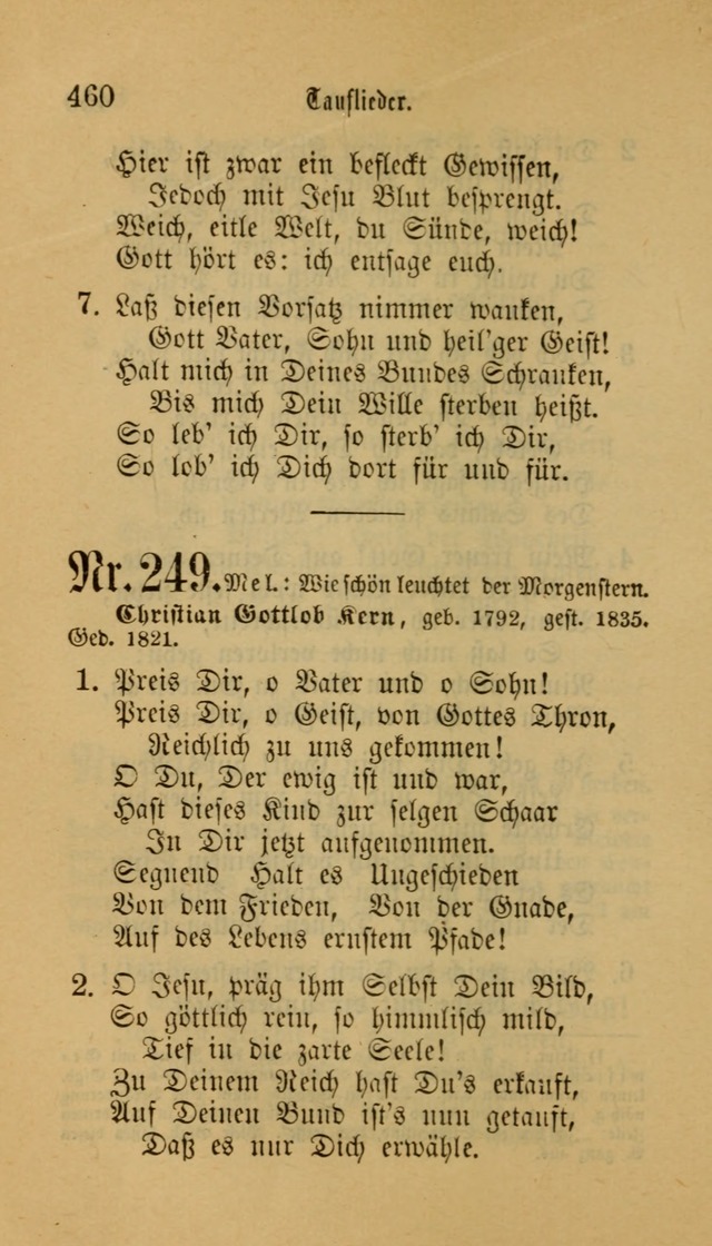 Deutsches Gesangbuch: eine auswahl geistlicher Lieder aus allen Zeiten der Christlichen Kirche für kirchliche und häusliche Gebrauch (Neue, verb. und verm. Aufl) page 462