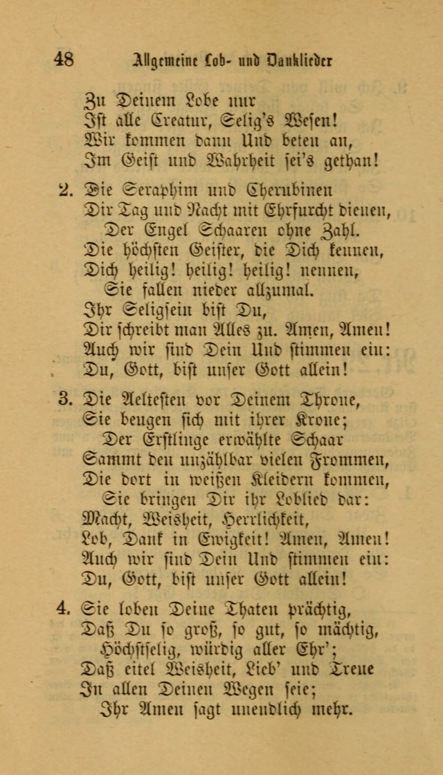 Deutsches Gesangbuch: eine auswahl geistlicher Lieder aus allen Zeiten der Christlichen Kirche für kirchliche und häusliche Gebrauch (Neue, verb. und verm. Aufl) page 48