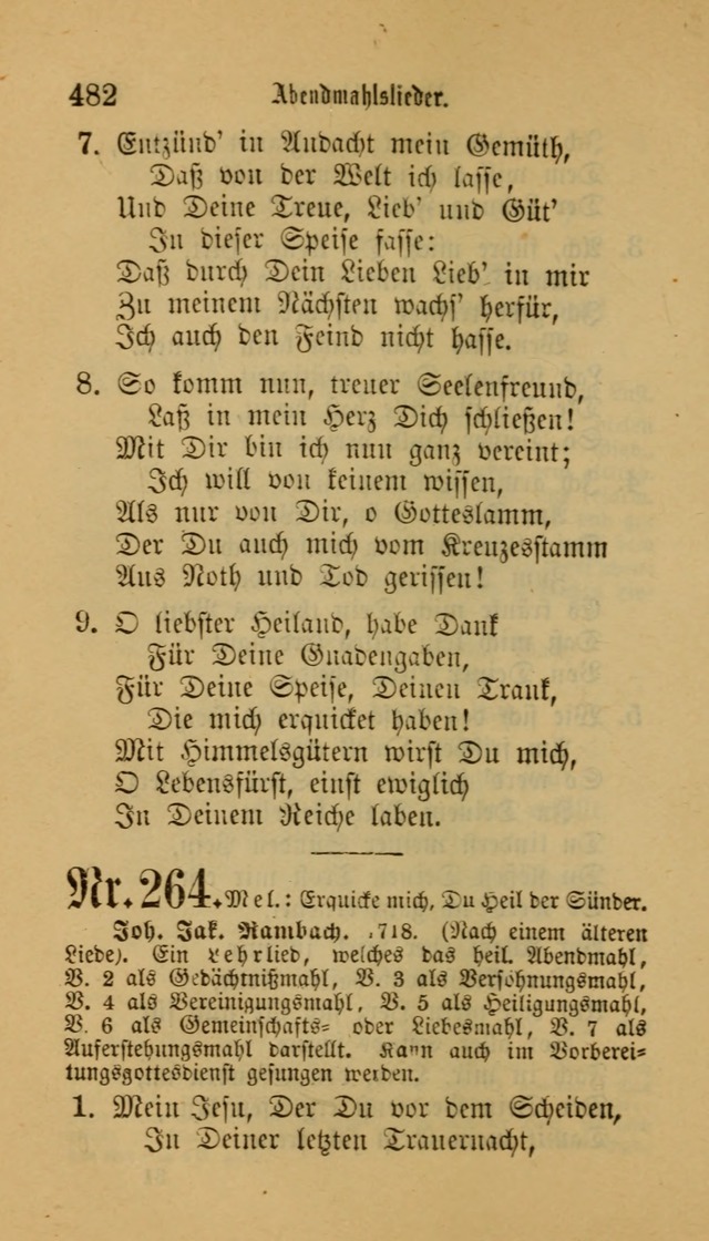 Deutsches Gesangbuch: eine auswahl geistlicher Lieder aus allen Zeiten der Christlichen Kirche für kirchliche und häusliche Gebrauch (Neue, verb. und verm. Aufl) page 484