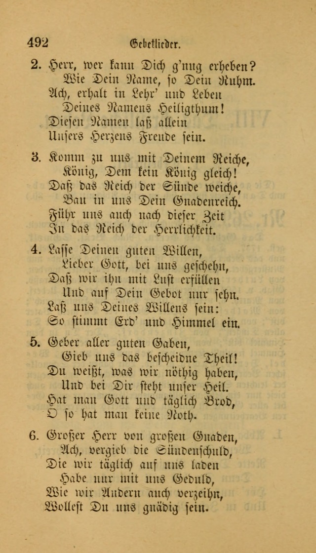 Deutsches Gesangbuch: eine auswahl geistlicher Lieder aus allen Zeiten der Christlichen Kirche für kirchliche und häusliche Gebrauch (Neue, verb. und verm. Aufl) page 494