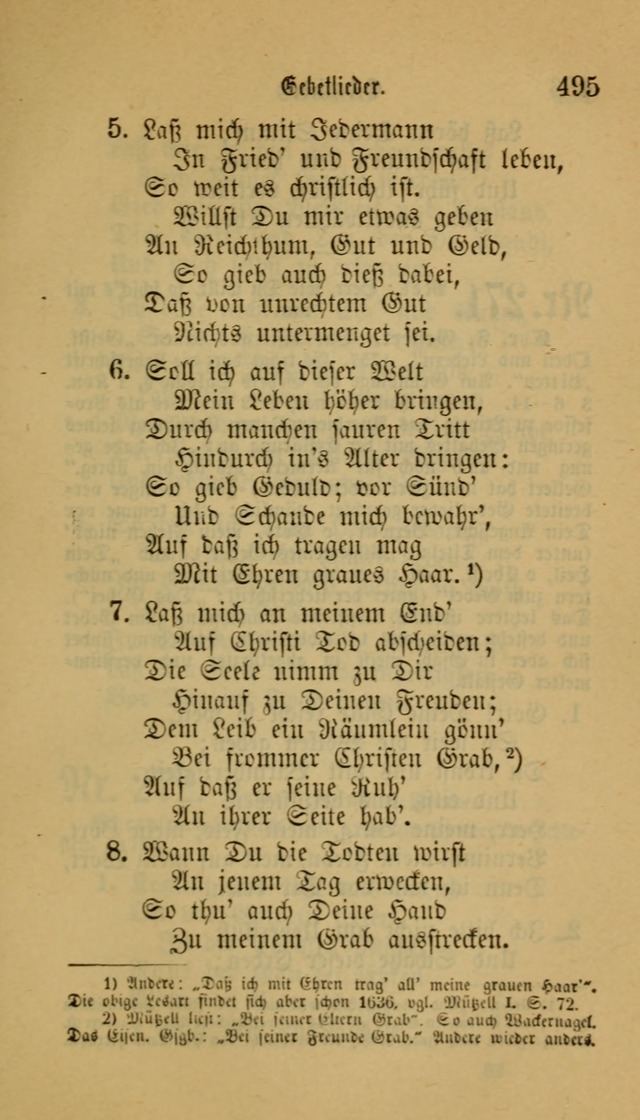 Deutsches Gesangbuch: eine auswahl geistlicher Lieder aus allen Zeiten der Christlichen Kirche für kirchliche und häusliche Gebrauch (Neue, verb. und verm. Aufl) page 497