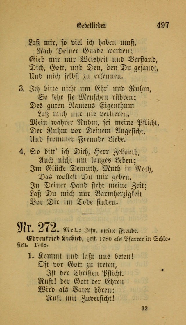 Deutsches Gesangbuch: eine auswahl geistlicher Lieder aus allen Zeiten der Christlichen Kirche für kirchliche und häusliche Gebrauch (Neue, verb. und verm. Aufl) page 499