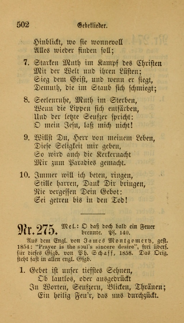 Deutsches Gesangbuch: eine auswahl geistlicher Lieder aus allen Zeiten der Christlichen Kirche für kirchliche und häusliche Gebrauch (Neue, verb. und verm. Aufl) page 504