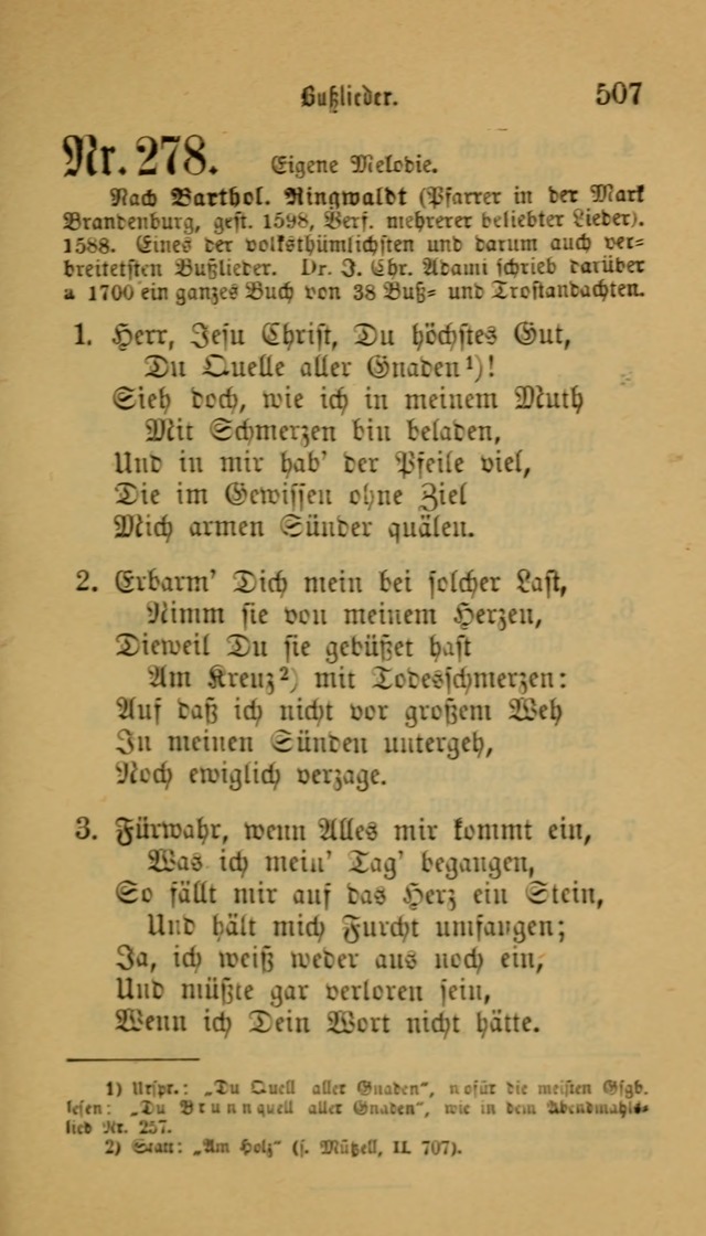 Deutsches Gesangbuch: eine auswahl geistlicher Lieder aus allen Zeiten der Christlichen Kirche für kirchliche und häusliche Gebrauch (Neue, verb. und verm. Aufl) page 509