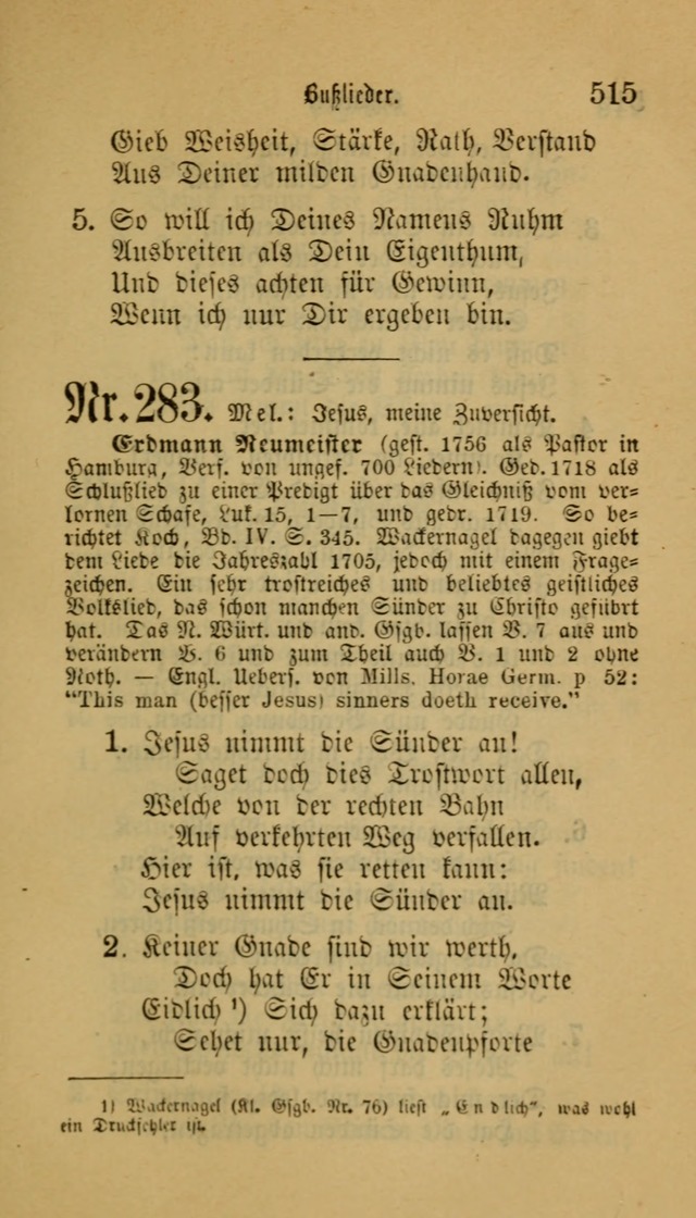 Deutsches Gesangbuch: eine auswahl geistlicher Lieder aus allen Zeiten der Christlichen Kirche für kirchliche und häusliche Gebrauch (Neue, verb. und verm. Aufl) page 517