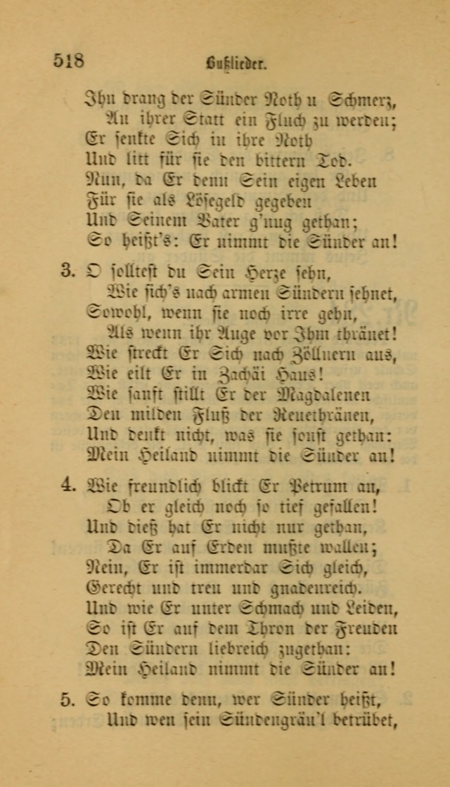 Deutsches Gesangbuch: eine auswahl geistlicher Lieder aus allen Zeiten der Christlichen Kirche für kirchliche und häusliche Gebrauch (Neue, verb. und verm. Aufl) page 520