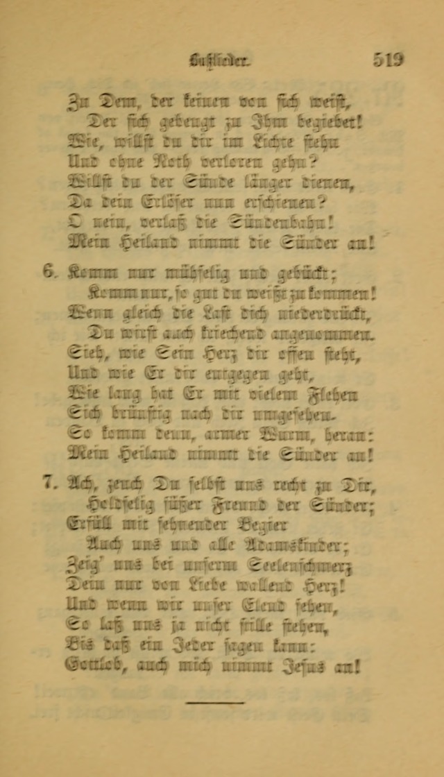 Deutsches Gesangbuch: eine auswahl geistlicher Lieder aus allen Zeiten der Christlichen Kirche für kirchliche und häusliche Gebrauch (Neue, verb. und verm. Aufl) page 521