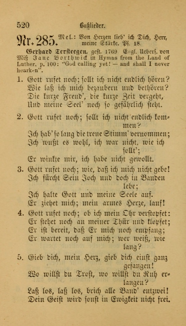 Deutsches Gesangbuch: eine auswahl geistlicher Lieder aus allen Zeiten der Christlichen Kirche für kirchliche und häusliche Gebrauch (Neue, verb. und verm. Aufl) page 522