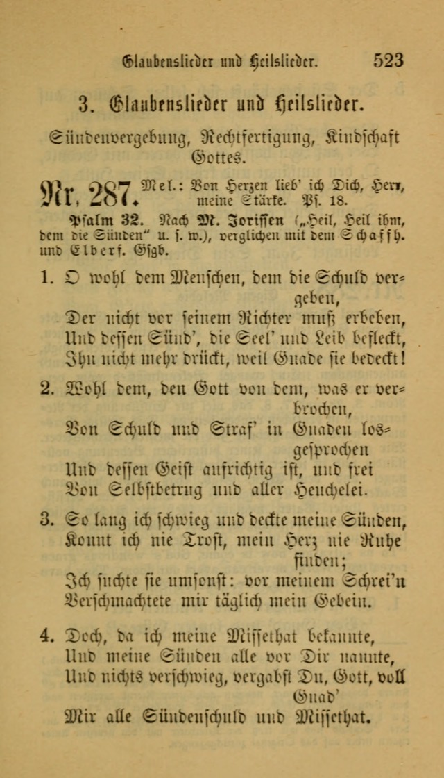 Deutsches Gesangbuch: eine auswahl geistlicher Lieder aus allen Zeiten der Christlichen Kirche für kirchliche und häusliche Gebrauch (Neue, verb. und verm. Aufl) page 525