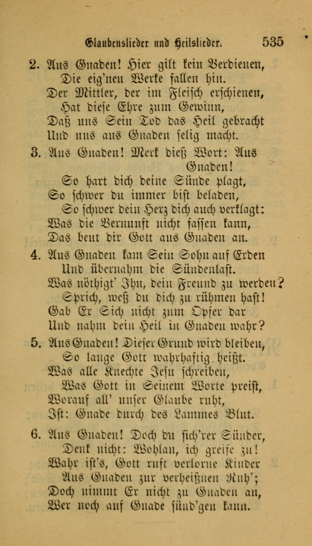 Deutsches Gesangbuch: eine auswahl geistlicher Lieder aus allen Zeiten der Christlichen Kirche für kirchliche und häusliche Gebrauch (Neue, verb. und verm. Aufl) page 537