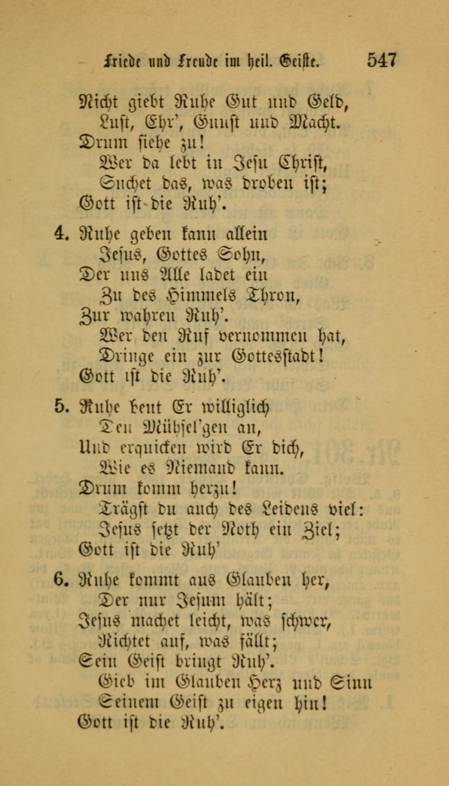 Deutsches Gesangbuch: eine auswahl geistlicher Lieder aus allen Zeiten der Christlichen Kirche für kirchliche und häusliche Gebrauch (Neue, verb. und verm. Aufl) page 549