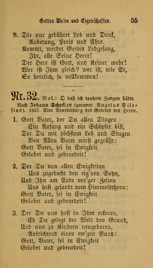 Deutsches Gesangbuch: eine auswahl geistlicher Lieder aus allen Zeiten der Christlichen Kirche für kirchliche und häusliche Gebrauch (Neue, verb. und verm. Aufl) page 55