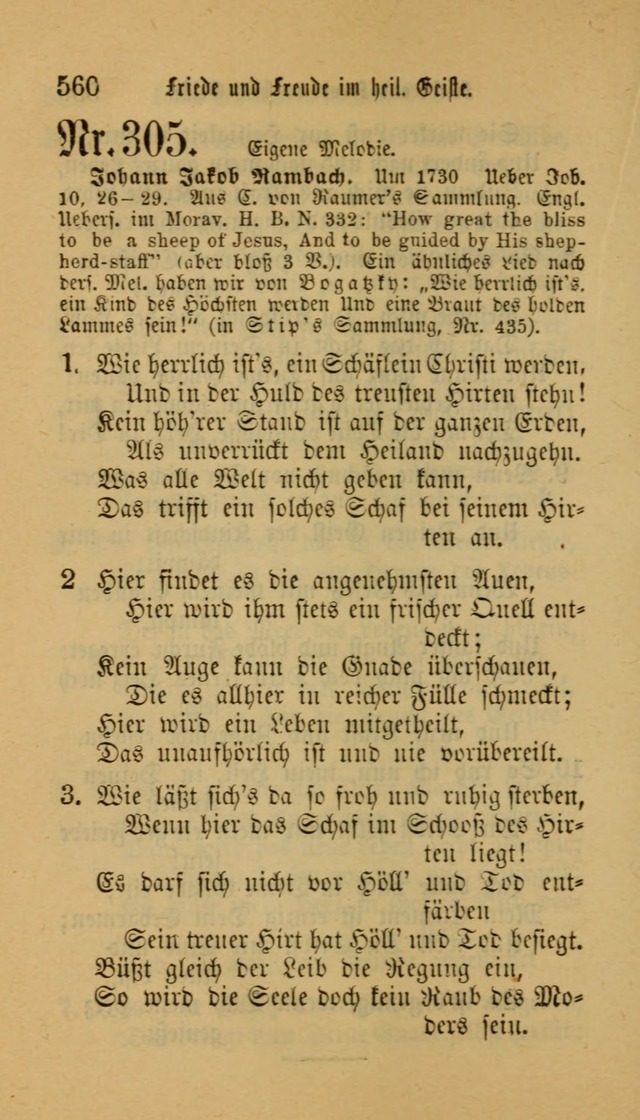 Deutsches Gesangbuch: eine auswahl geistlicher Lieder aus allen Zeiten der Christlichen Kirche für kirchliche und häusliche Gebrauch (Neue, verb. und verm. Aufl) page 562