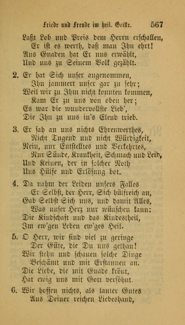 Deutsches Gesangbuch: eine auswahl geistlicher Lieder aus allen Zeiten der Christlichen Kirche für kirchliche und häusliche Gebrauch (Neue, verb. und verm. Aufl) page 569