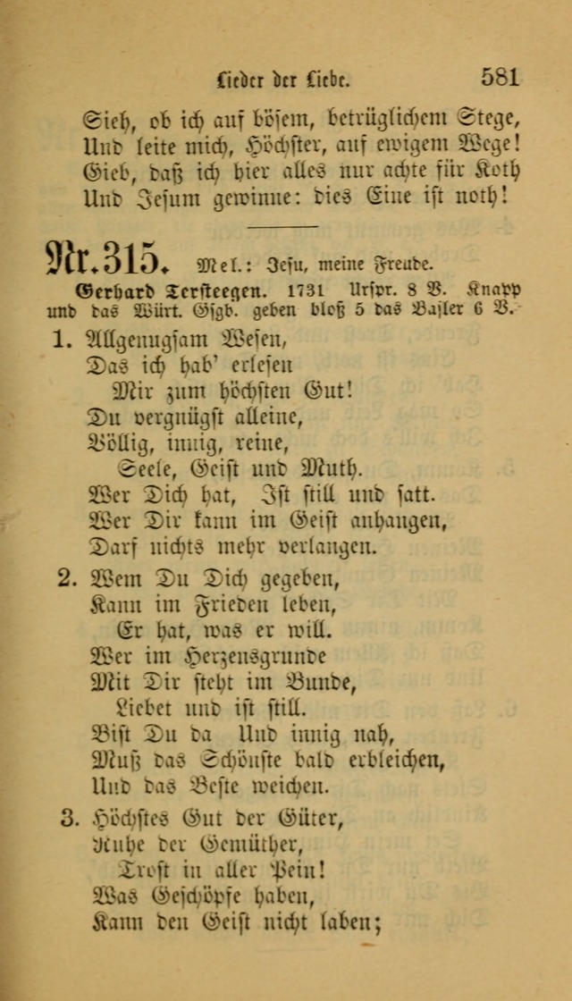 Deutsches Gesangbuch: eine auswahl geistlicher Lieder aus allen Zeiten der Christlichen Kirche für kirchliche und häusliche Gebrauch (Neue, verb. und verm. Aufl) page 583