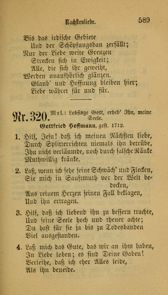 Deutsches Gesangbuch: eine auswahl geistlicher Lieder aus allen Zeiten der Christlichen Kirche für kirchliche und häusliche Gebrauch (Neue, verb. und verm. Aufl) page 591