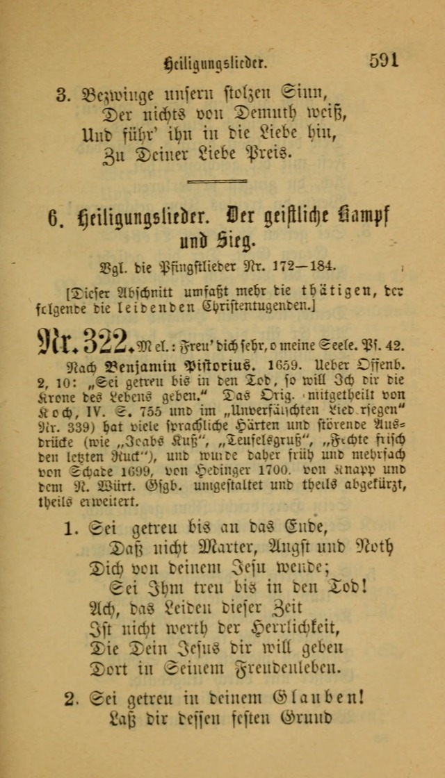 Deutsches Gesangbuch: eine auswahl geistlicher Lieder aus allen Zeiten der Christlichen Kirche für kirchliche und häusliche Gebrauch (Neue, verb. und verm. Aufl) page 593