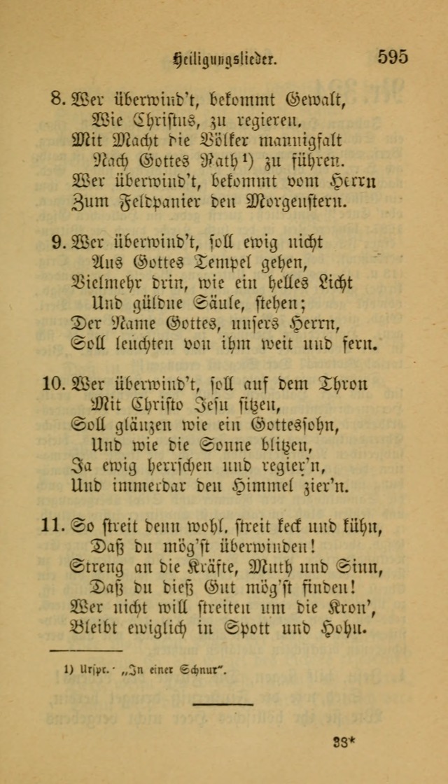 Deutsches Gesangbuch: eine auswahl geistlicher Lieder aus allen Zeiten der Christlichen Kirche für kirchliche und häusliche Gebrauch (Neue, verb. und verm. Aufl) page 597