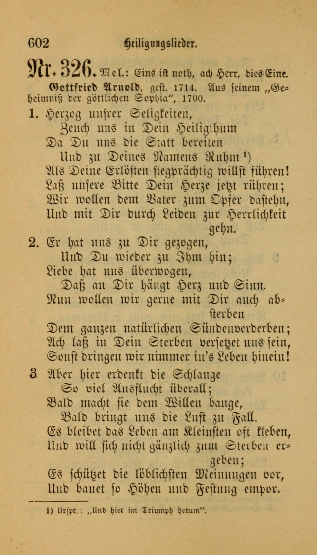 Deutsches Gesangbuch: eine auswahl geistlicher Lieder aus allen Zeiten der Christlichen Kirche für kirchliche und häusliche Gebrauch (Neue, verb. und verm. Aufl) page 604