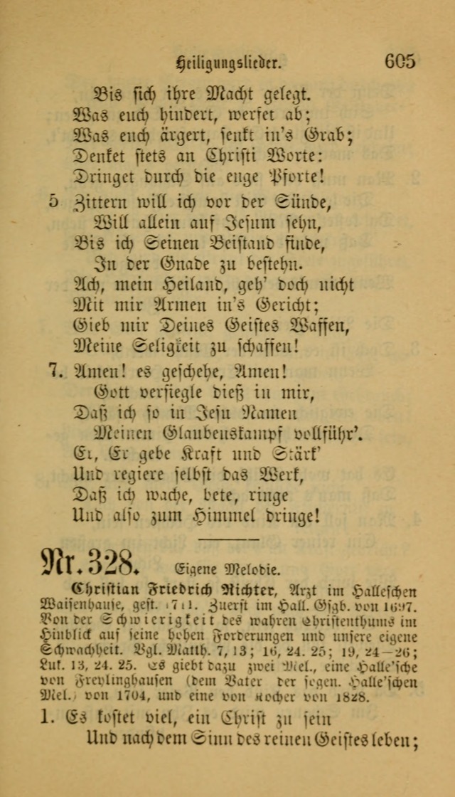 Deutsches Gesangbuch: eine auswahl geistlicher Lieder aus allen Zeiten der Christlichen Kirche für kirchliche und häusliche Gebrauch (Neue, verb. und verm. Aufl) page 607