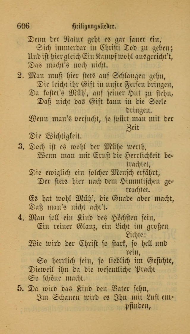 Deutsches Gesangbuch: eine auswahl geistlicher Lieder aus allen Zeiten der Christlichen Kirche für kirchliche und häusliche Gebrauch (Neue, verb. und verm. Aufl) page 608