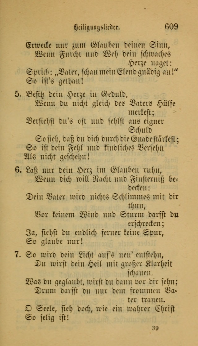 Deutsches Gesangbuch: eine auswahl geistlicher Lieder aus allen Zeiten der Christlichen Kirche für kirchliche und häusliche Gebrauch (Neue, verb. und verm. Aufl) page 611