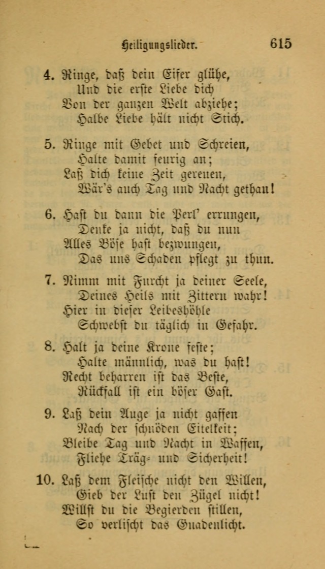 Deutsches Gesangbuch: eine auswahl geistlicher Lieder aus allen Zeiten der Christlichen Kirche für kirchliche und häusliche Gebrauch (Neue, verb. und verm. Aufl) page 617