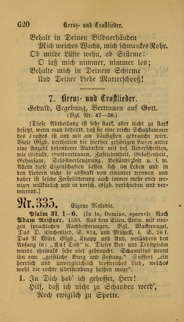 Deutsches Gesangbuch: eine auswahl geistlicher Lieder aus allen Zeiten der Christlichen Kirche für kirchliche und häusliche Gebrauch (Neue, verb. und verm. Aufl) page 622