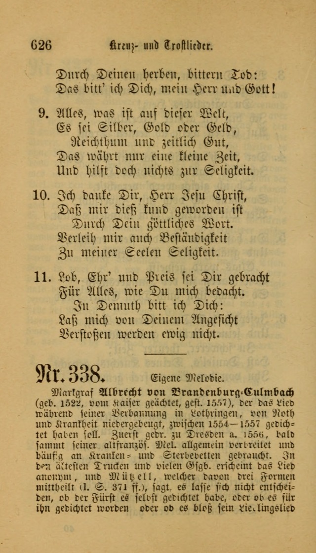 Deutsches Gesangbuch: eine auswahl geistlicher Lieder aus allen Zeiten der Christlichen Kirche für kirchliche und häusliche Gebrauch (Neue, verb. und verm. Aufl) page 628