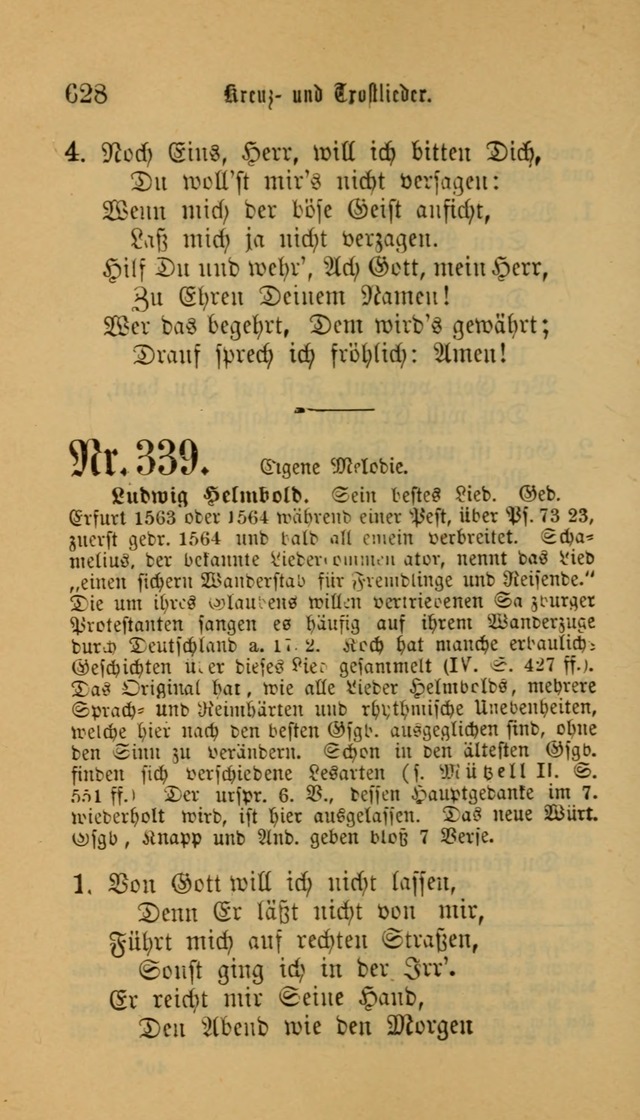 Deutsches Gesangbuch: eine auswahl geistlicher Lieder aus allen Zeiten der Christlichen Kirche für kirchliche und häusliche Gebrauch (Neue, verb. und verm. Aufl) page 630