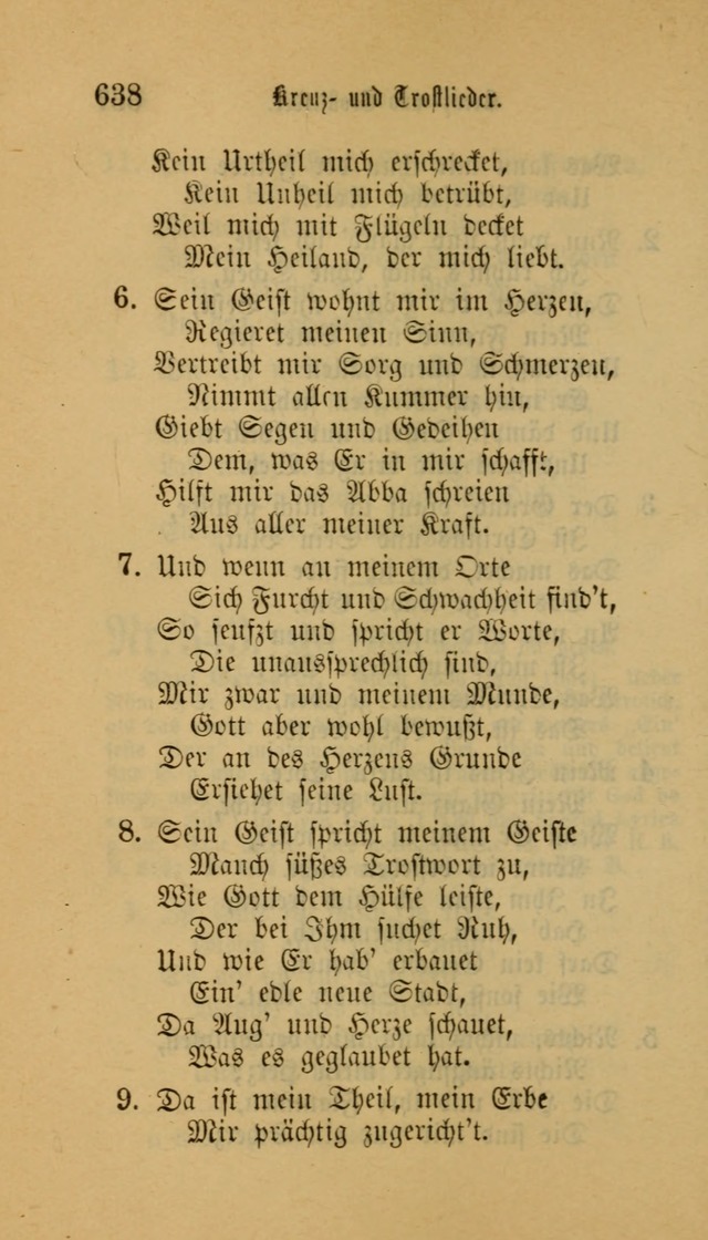 Deutsches Gesangbuch: eine auswahl geistlicher Lieder aus allen Zeiten der Christlichen Kirche für kirchliche und häusliche Gebrauch (Neue, verb. und verm. Aufl) page 640