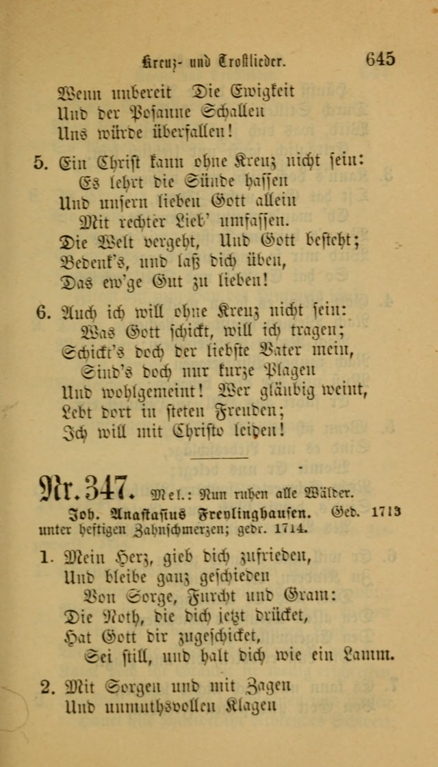 Deutsches Gesangbuch: eine auswahl geistlicher Lieder aus allen Zeiten der Christlichen Kirche für kirchliche und häusliche Gebrauch (Neue, verb. und verm. Aufl) page 647