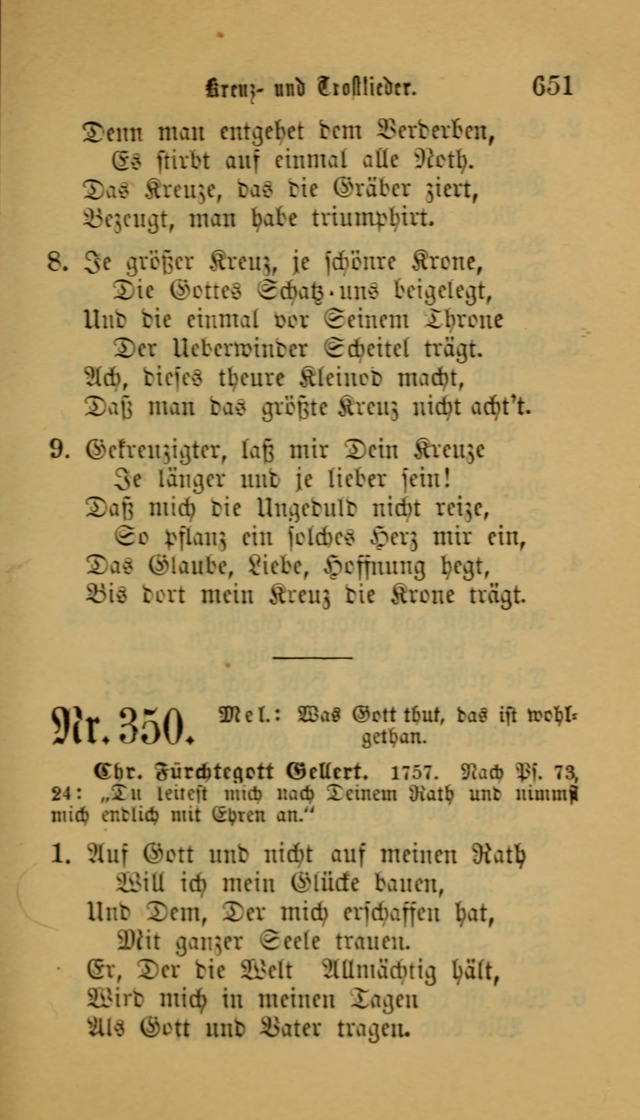 Deutsches Gesangbuch: eine auswahl geistlicher Lieder aus allen Zeiten der Christlichen Kirche für kirchliche und häusliche Gebrauch (Neue, verb. und verm. Aufl) page 653