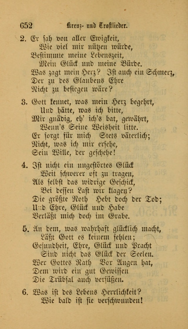 Deutsches Gesangbuch: eine auswahl geistlicher Lieder aus allen Zeiten der Christlichen Kirche für kirchliche und häusliche Gebrauch (Neue, verb. und verm. Aufl) page 654