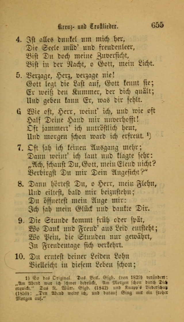 Deutsches Gesangbuch: eine auswahl geistlicher Lieder aus allen Zeiten der Christlichen Kirche für kirchliche und häusliche Gebrauch (Neue, verb. und verm. Aufl) page 657