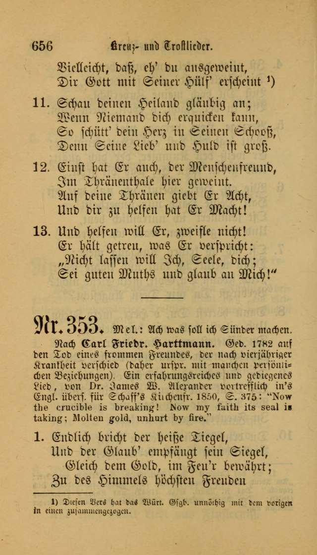 Deutsches Gesangbuch: eine auswahl geistlicher Lieder aus allen Zeiten der Christlichen Kirche für kirchliche und häusliche Gebrauch (Neue, verb. und verm. Aufl) page 658