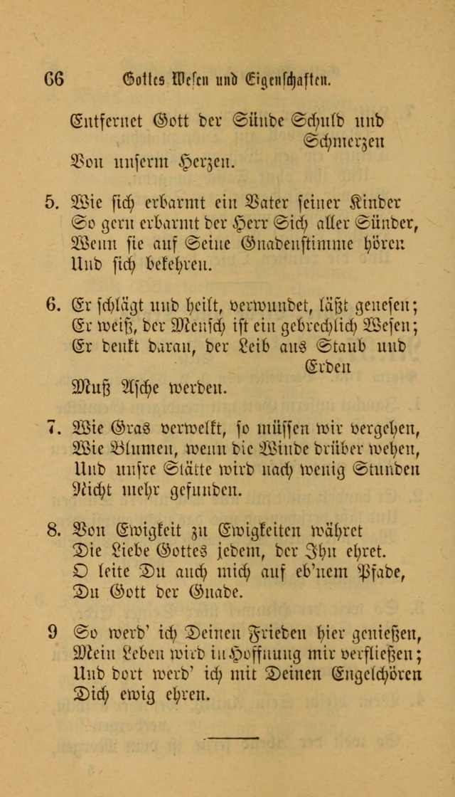 Deutsches Gesangbuch: eine auswahl geistlicher Lieder aus allen Zeiten der Christlichen Kirche für kirchliche und häusliche Gebrauch (Neue, verb. und verm. Aufl) page 66