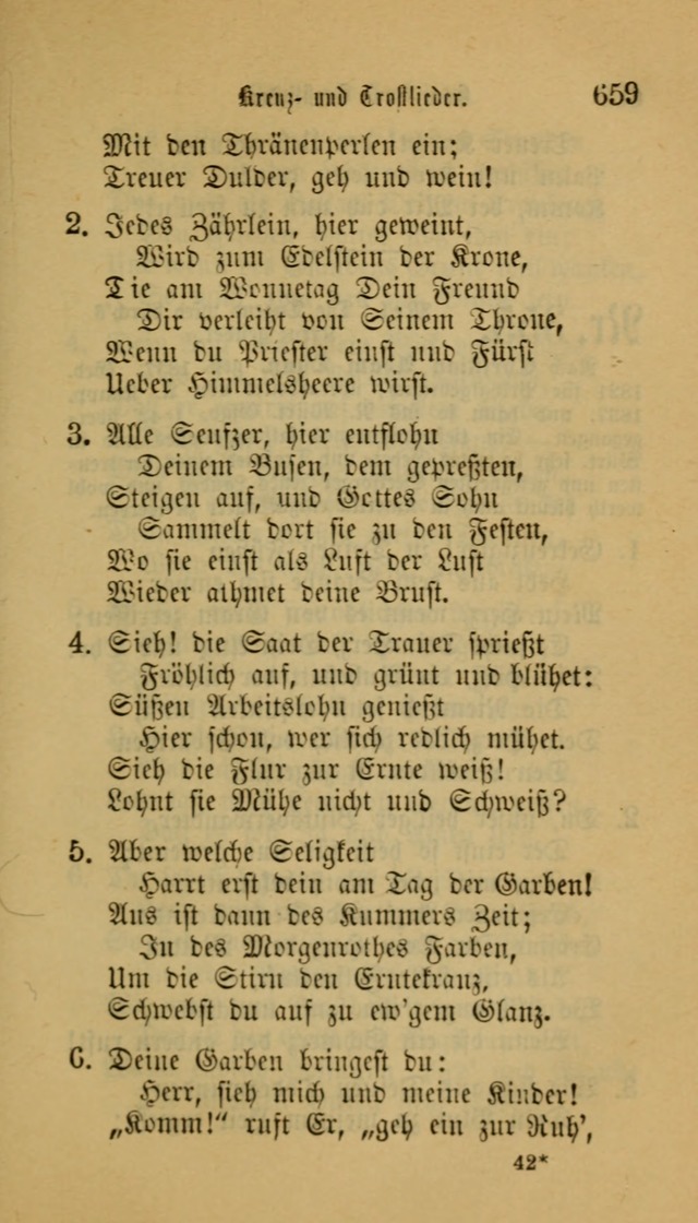 Deutsches Gesangbuch: eine auswahl geistlicher Lieder aus allen Zeiten der Christlichen Kirche für kirchliche und häusliche Gebrauch (Neue, verb. und verm. Aufl) page 661