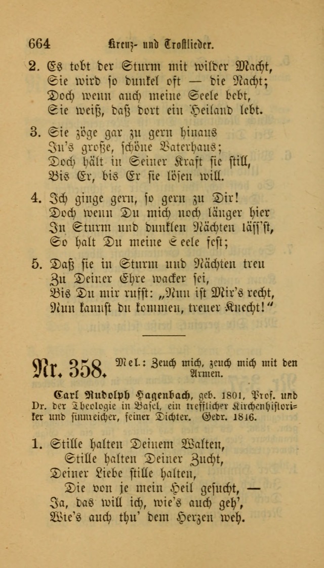 Deutsches Gesangbuch: eine auswahl geistlicher Lieder aus allen Zeiten der Christlichen Kirche für kirchliche und häusliche Gebrauch (Neue, verb. und verm. Aufl) page 666