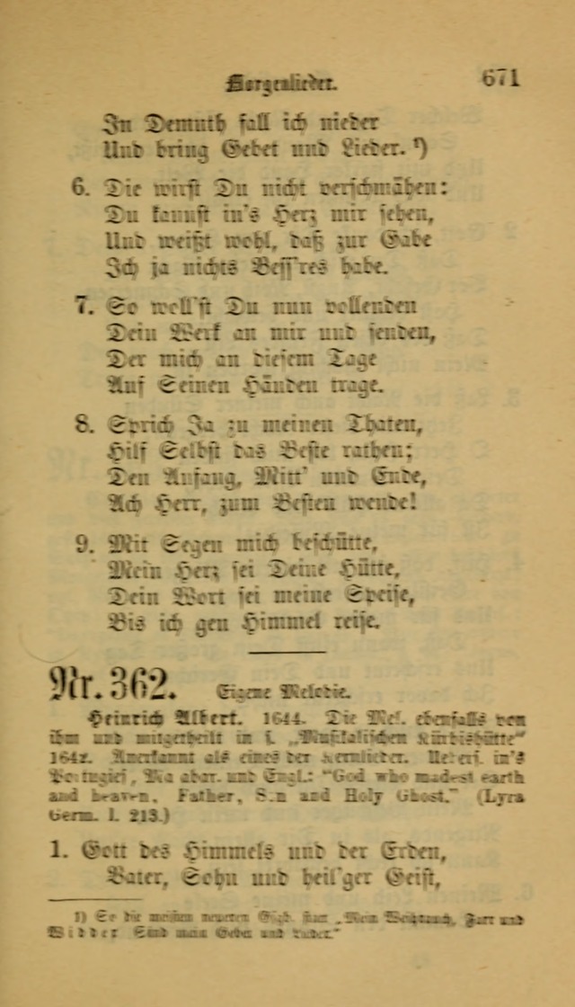 Deutsches Gesangbuch: eine auswahl geistlicher Lieder aus allen Zeiten der Christlichen Kirche für kirchliche und häusliche Gebrauch (Neue, verb. und verm. Aufl) page 673